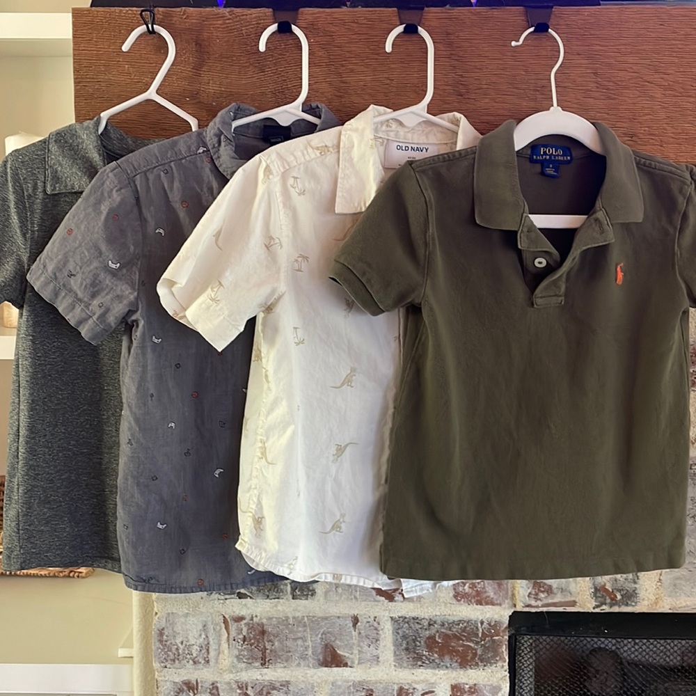 Boys button up/polo shirts 4-5
